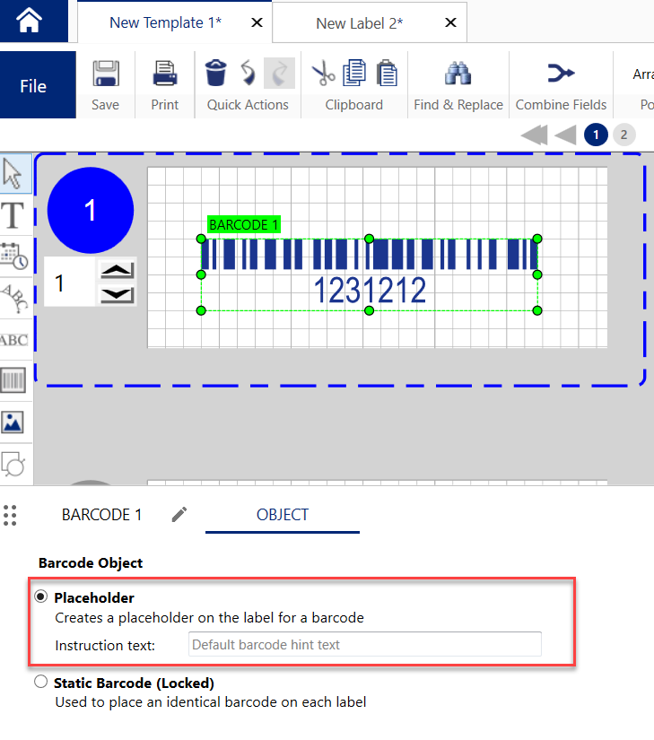 Unable to Enter Data into the Value Field of Barcodes in Templates ...