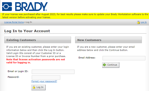 Log in to your account