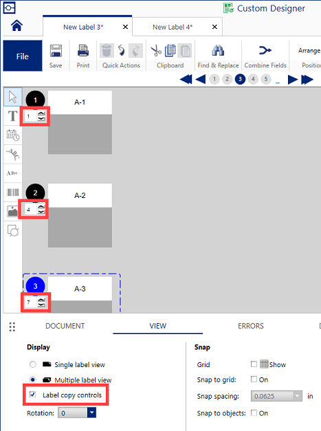 Label Quantity Field Missing in Custom Designer, Custom Designer Lite ...