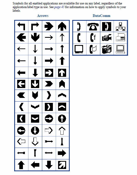 ☆mu☆画像確認 BMP41 - Listing of available pictogram & symbols | Brady Support