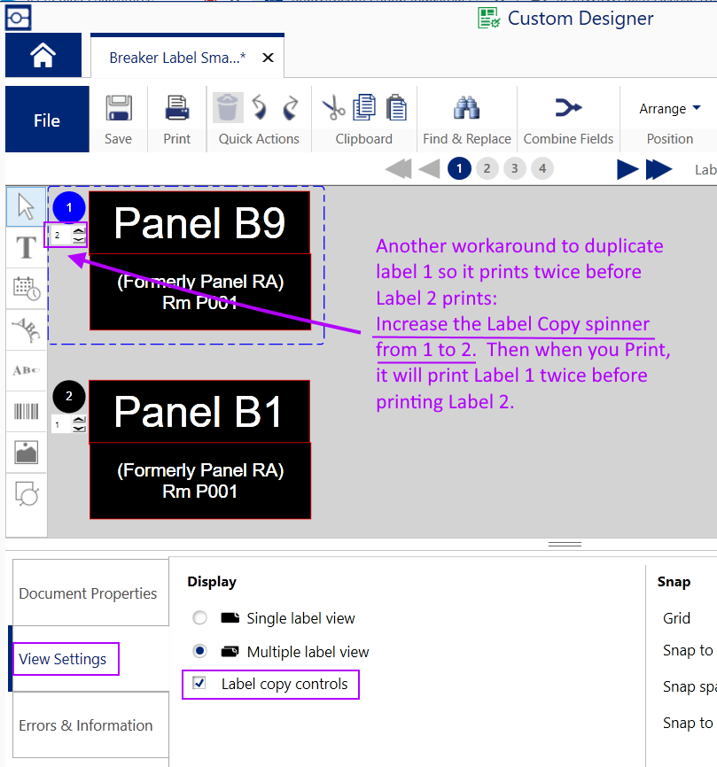 Custom Designer - Duplicate Label Option is Grayed Out With MarkWare ...