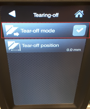 Tear-off Mode