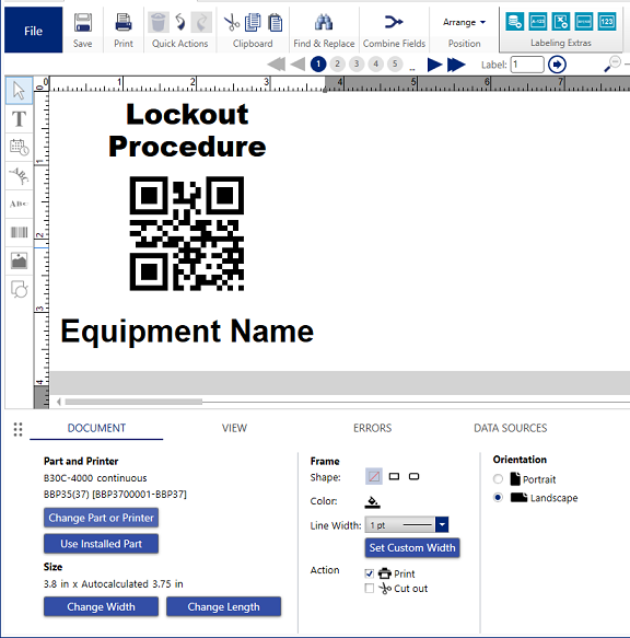 Equipment Identification Create
