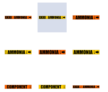 IIAR Ammonia Pipe Markers Layouts