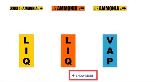 IIAR Ammonia Pipe Markers Layouts Show More