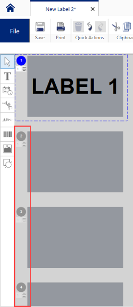 Gray label placeholders do not print