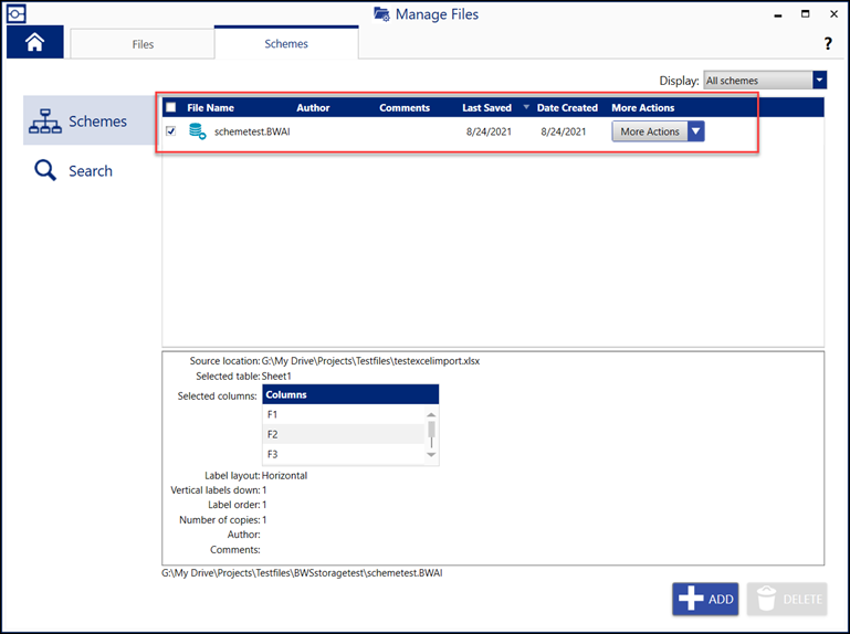 Brady Workstation - Manage Files | Brady Support