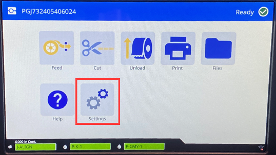 Home screen_Settings